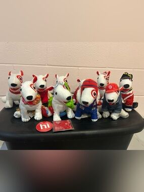 Target Bullseye Vintage Collectible 10 Plush Dogs Collection